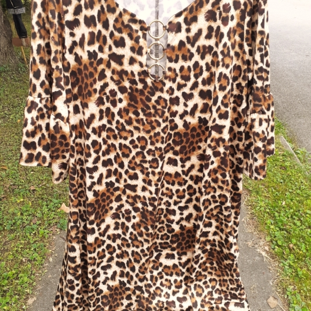WOMEN'S LEAPARD  XXL DRESS